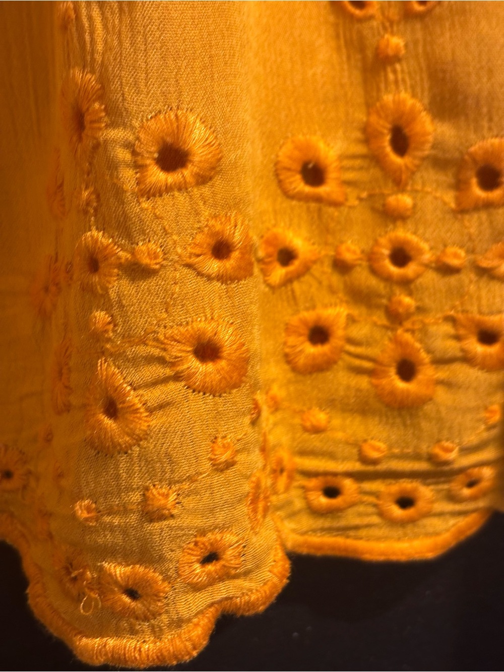 Haute Hippie Sunflower Yellow Embroidered Peasant Tunic - Picture 13 of 13